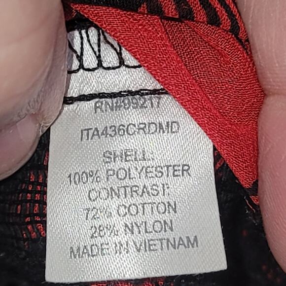 Charming Charlie Buffalo Plaid Sheer Lace Button Front Blouse Women's Size M - Picture 3 of 6